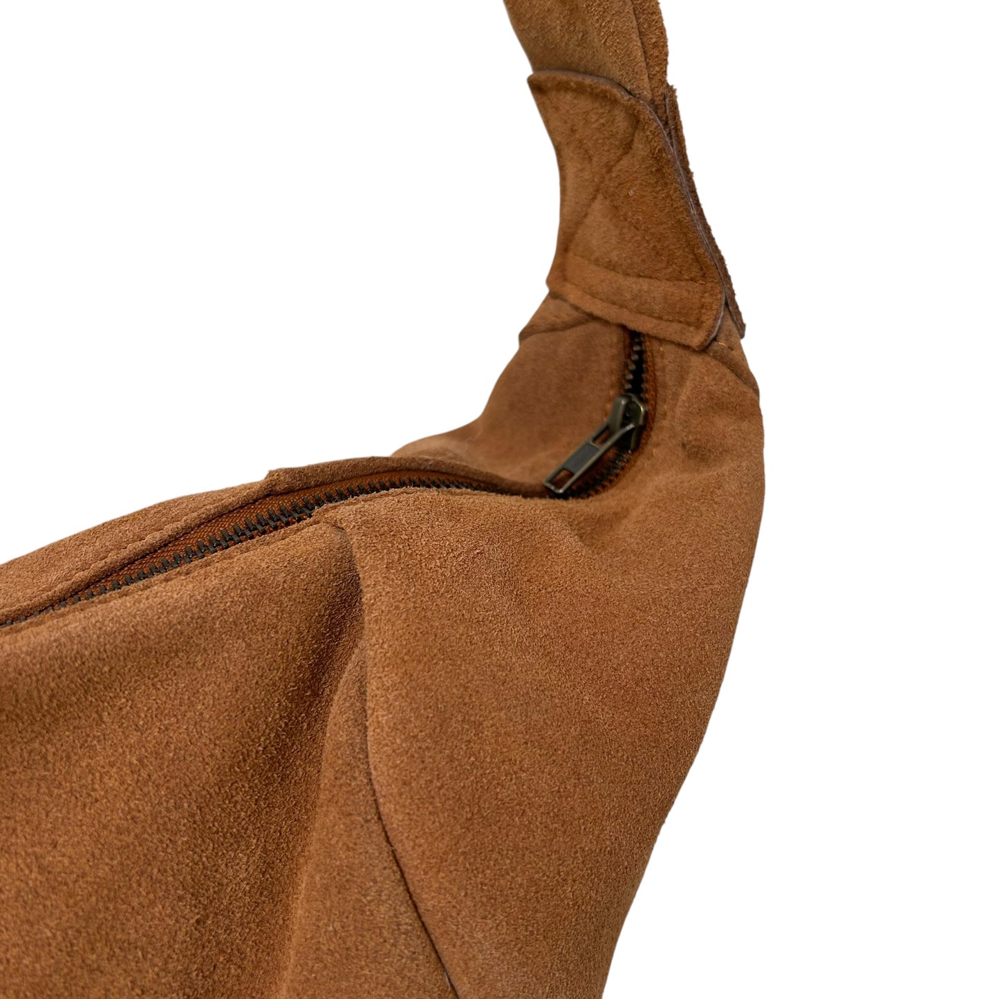 Brixton cross body sling bag -  tan suede - large
