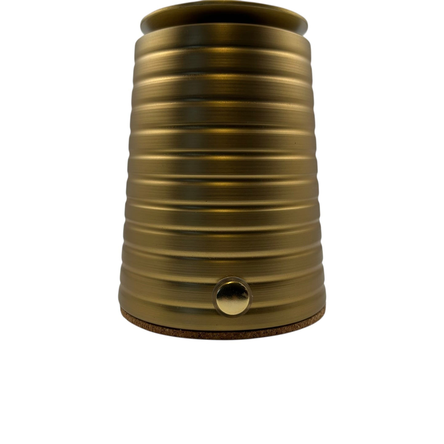 Small Deco Cone Ribbed Bronze style rechargeable touch lamp