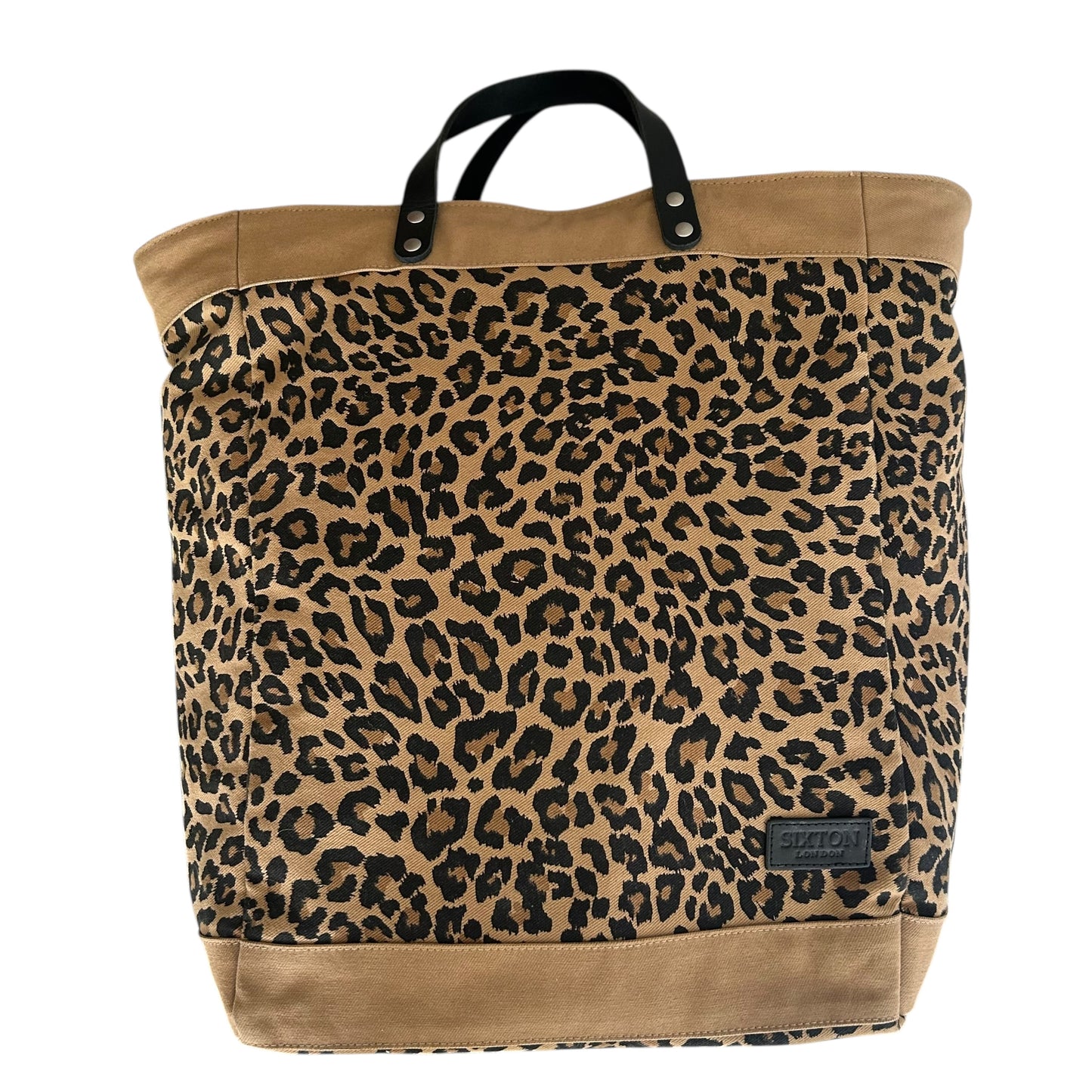 Clovelly Backpack - sand leopard print
