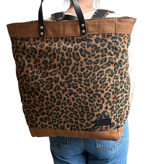 Clovelly Backpack - brown leopard print