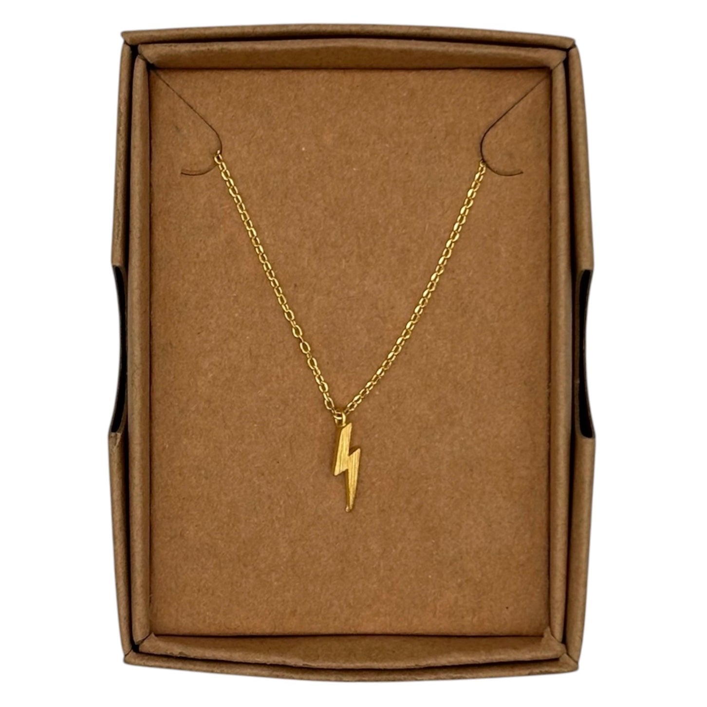 Golden Lightning Bolt necklace – Sixton London
