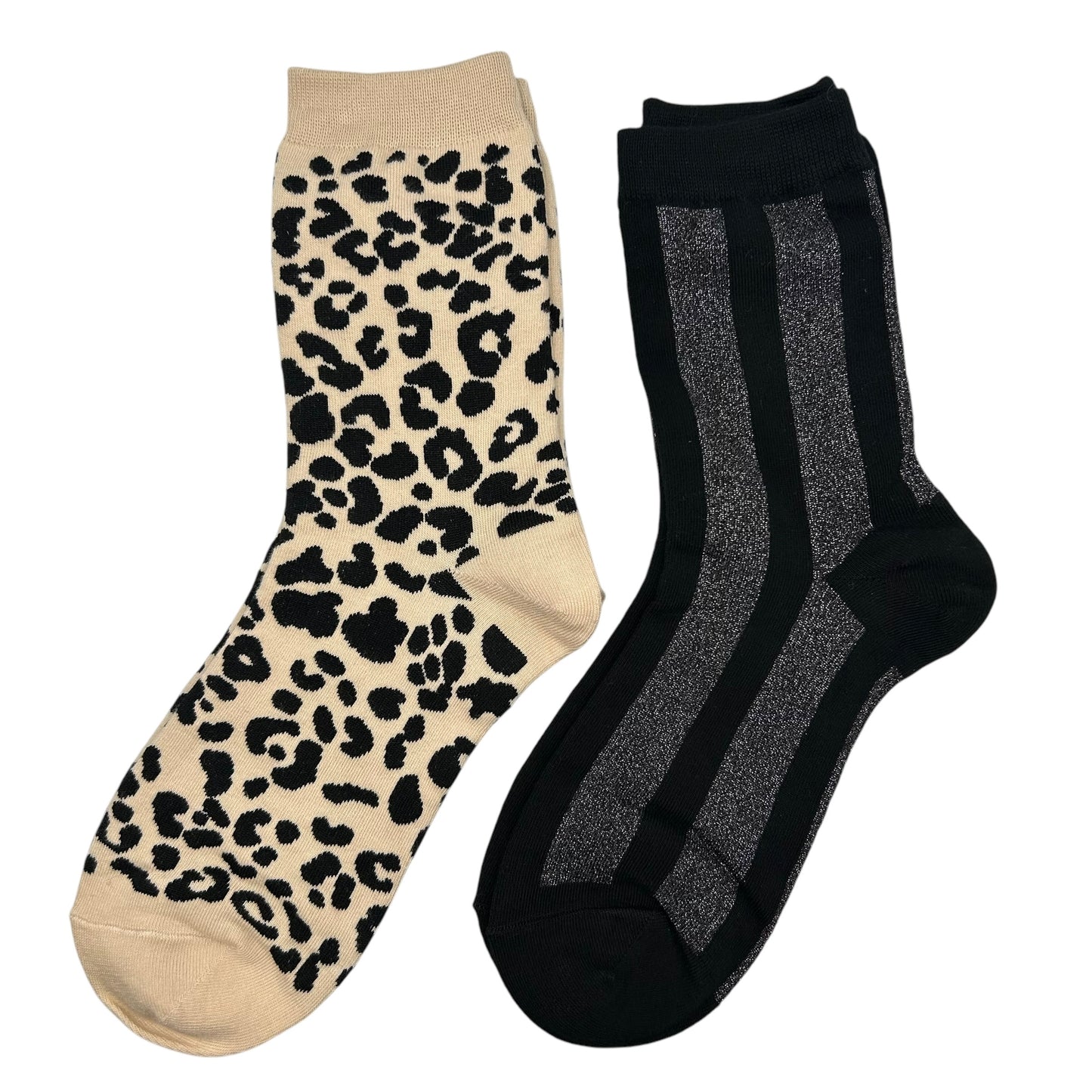 Cream Leopard & Berlin sock box duo with pin