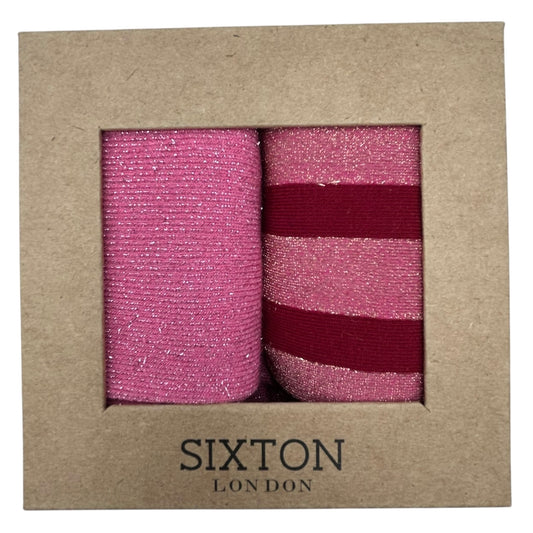 Dark Pink Vegas & Red Berlin sock box duo