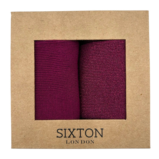 Fuchsia Vegas & Sienna sock box duo