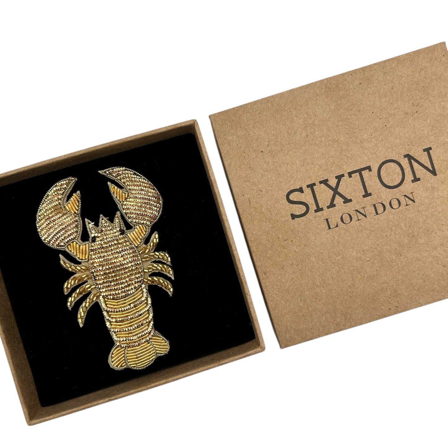 Golden Lobster brooch / pin