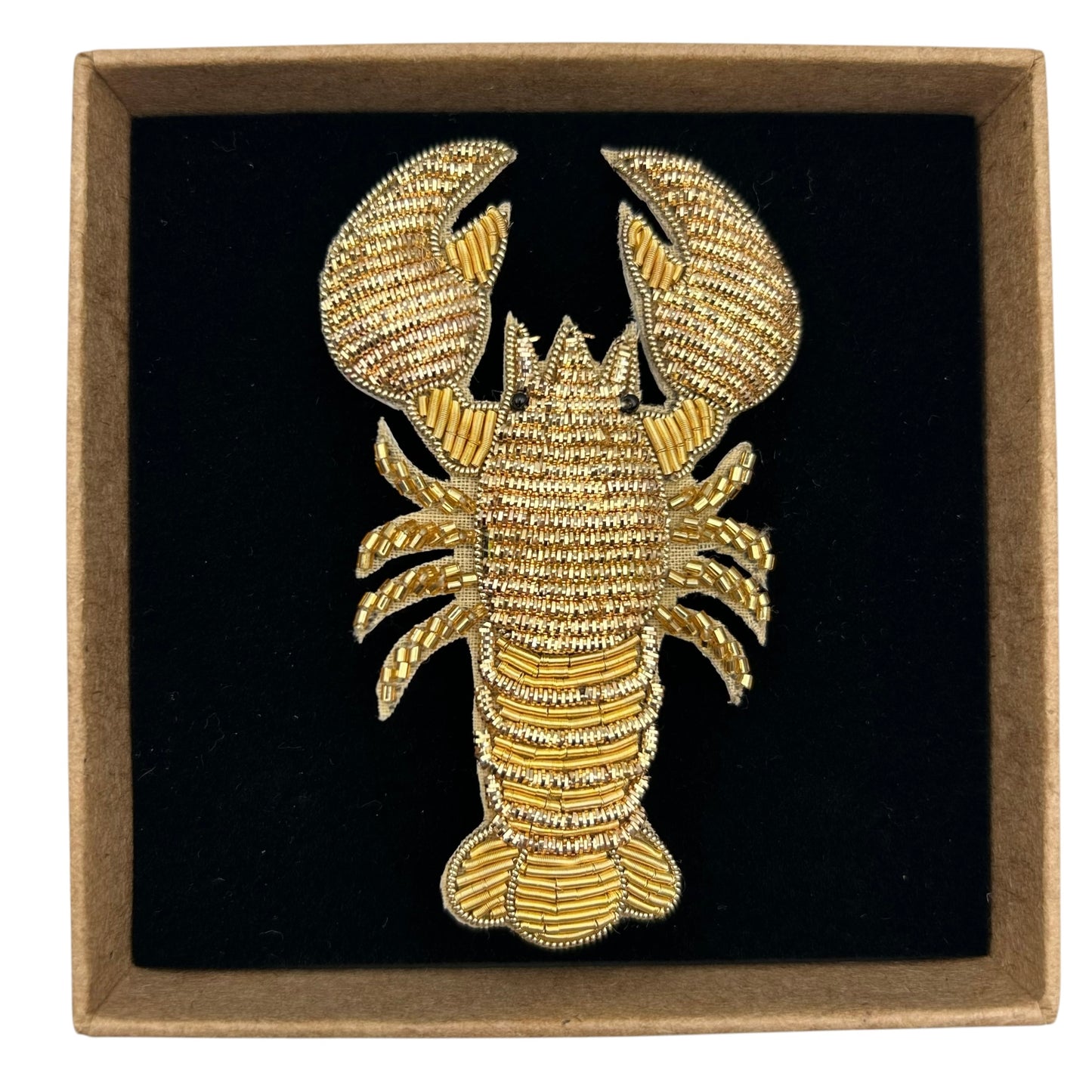 Golden Lobster brooch / pin