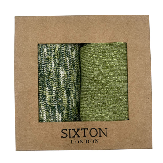 Green Fargo & Pistachio Vegas sock box duo