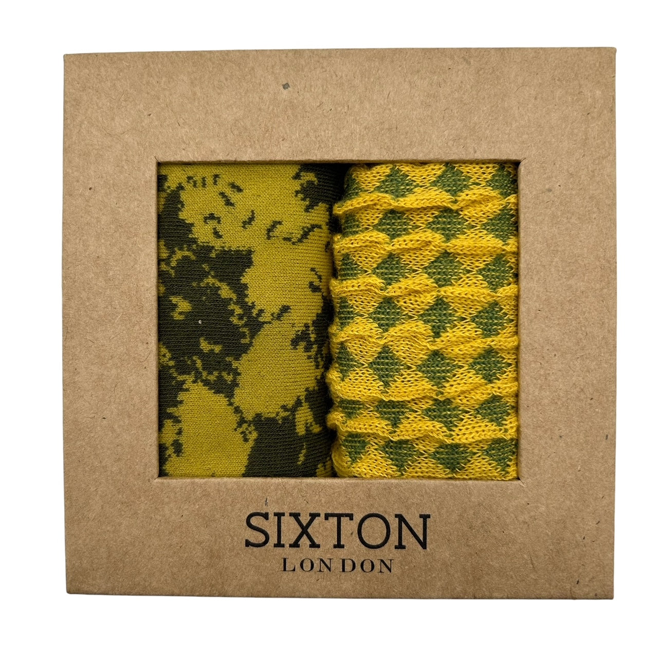 Green & yellow mix duo sock box