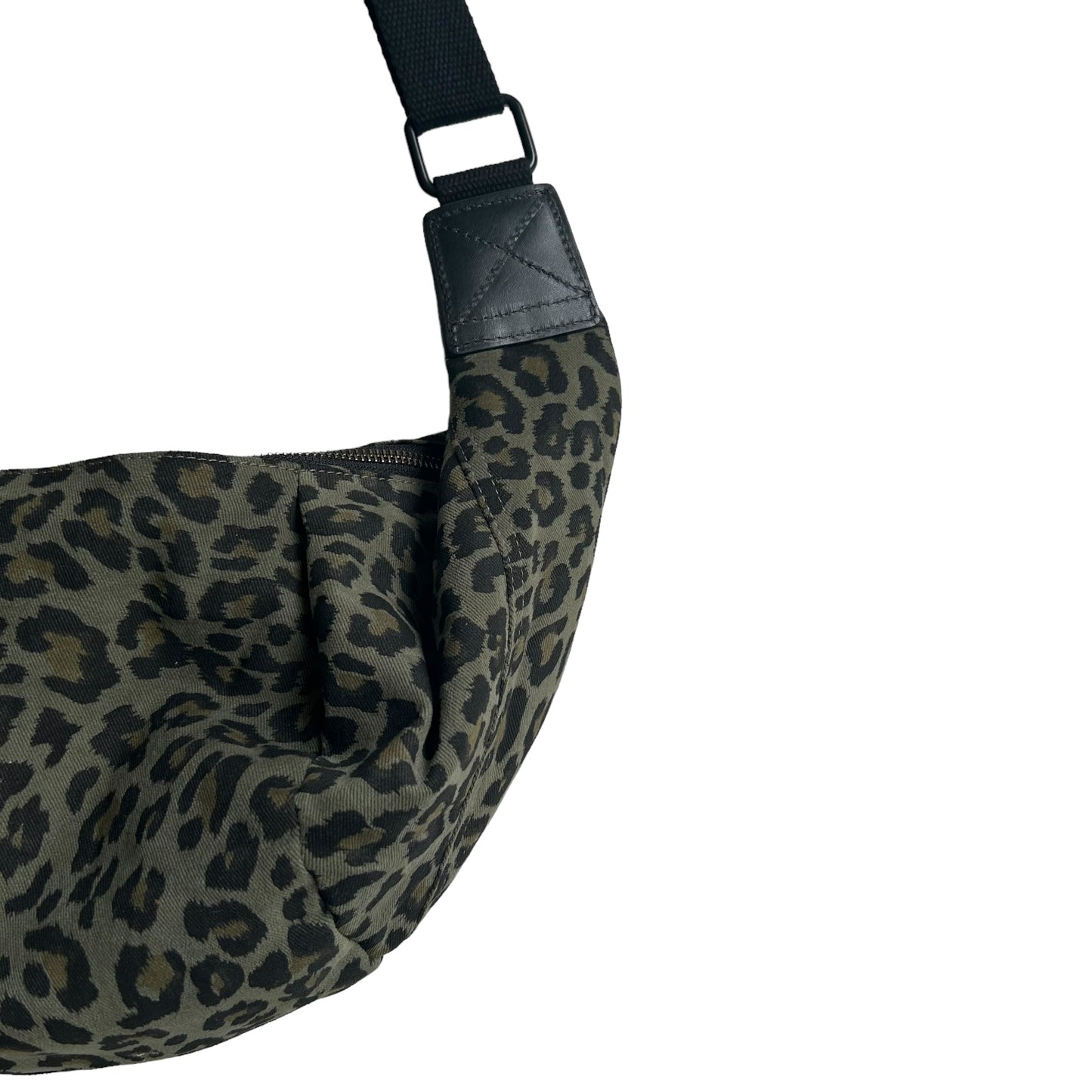 Brixton cross body sling bag - leopard print green - large