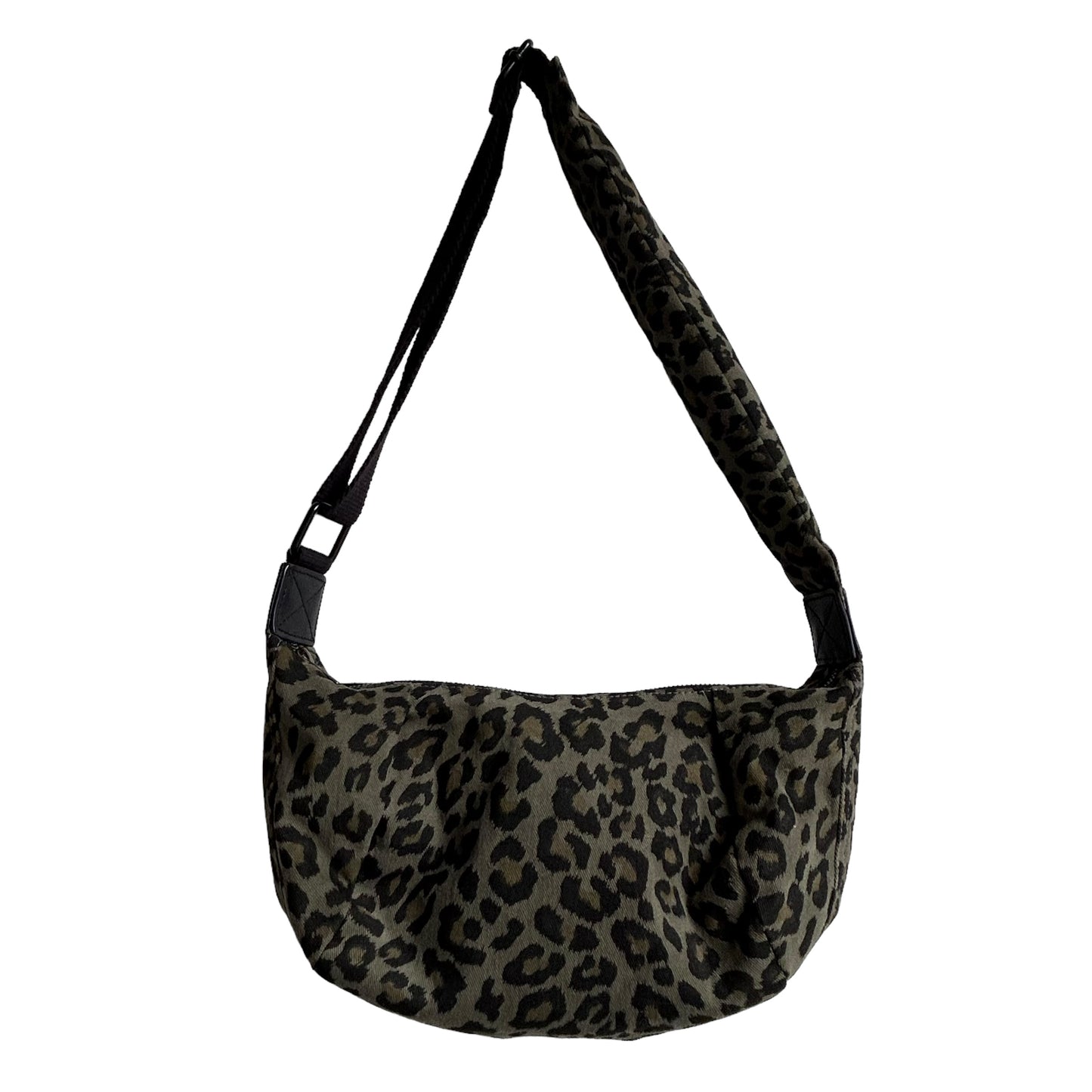 Brixton cross body sling bag - leopard print green - small