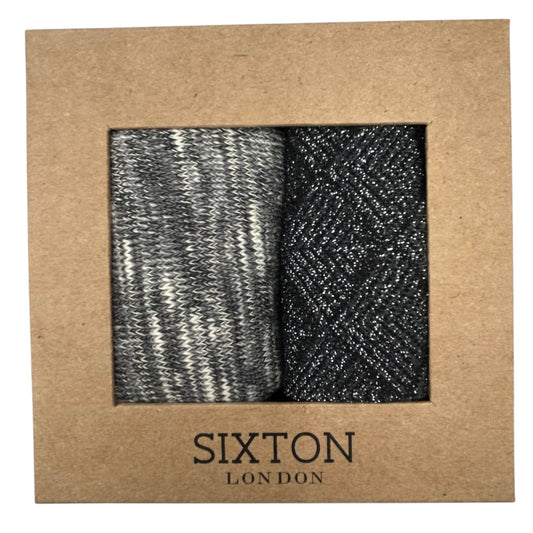 Grey Fargo & Black Paris sock box duo