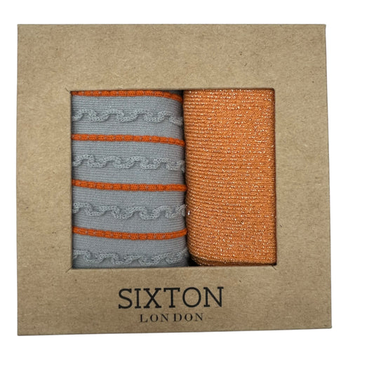 Grey Lyon & Orange Vegas sock box duo