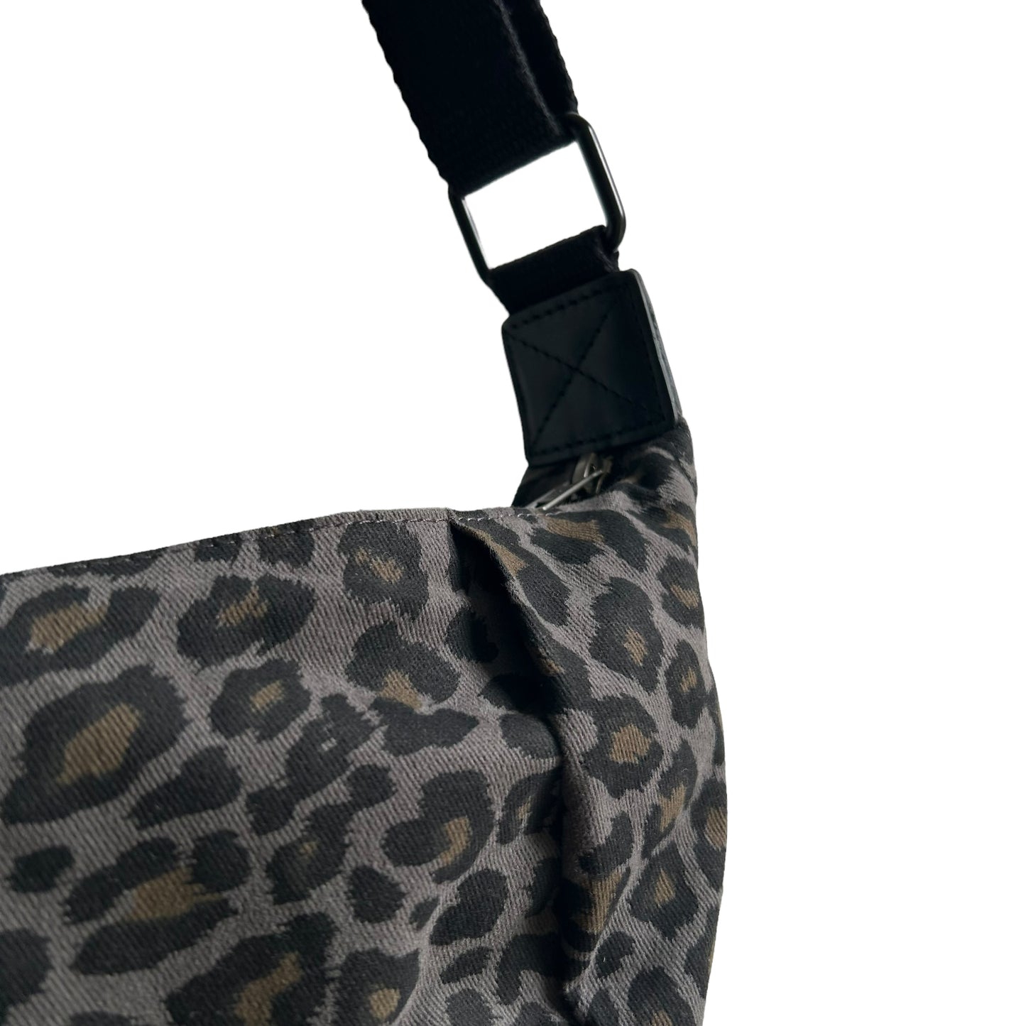 Brixton cross body sling bag - leopard print grey - small