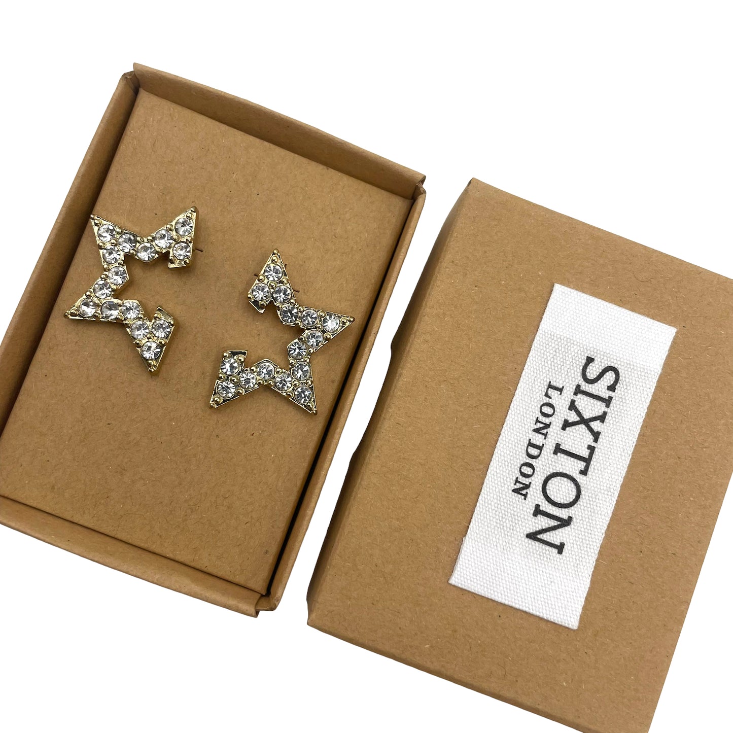 Half star earrings