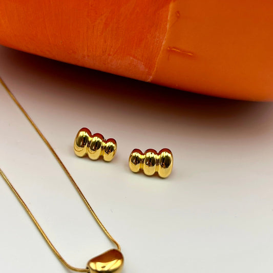 Triple Pebble earrings