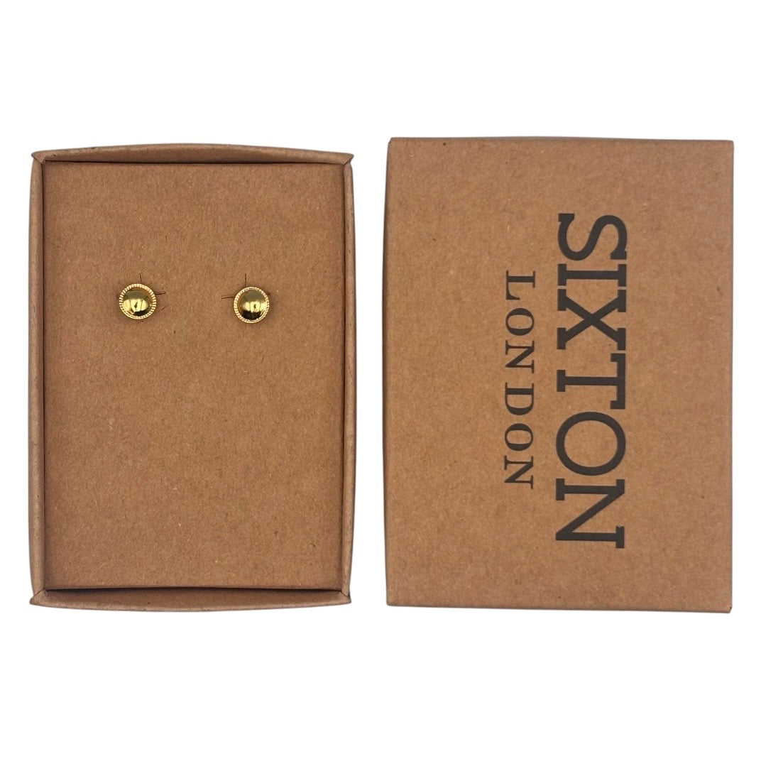 Gold Dome stud earrings