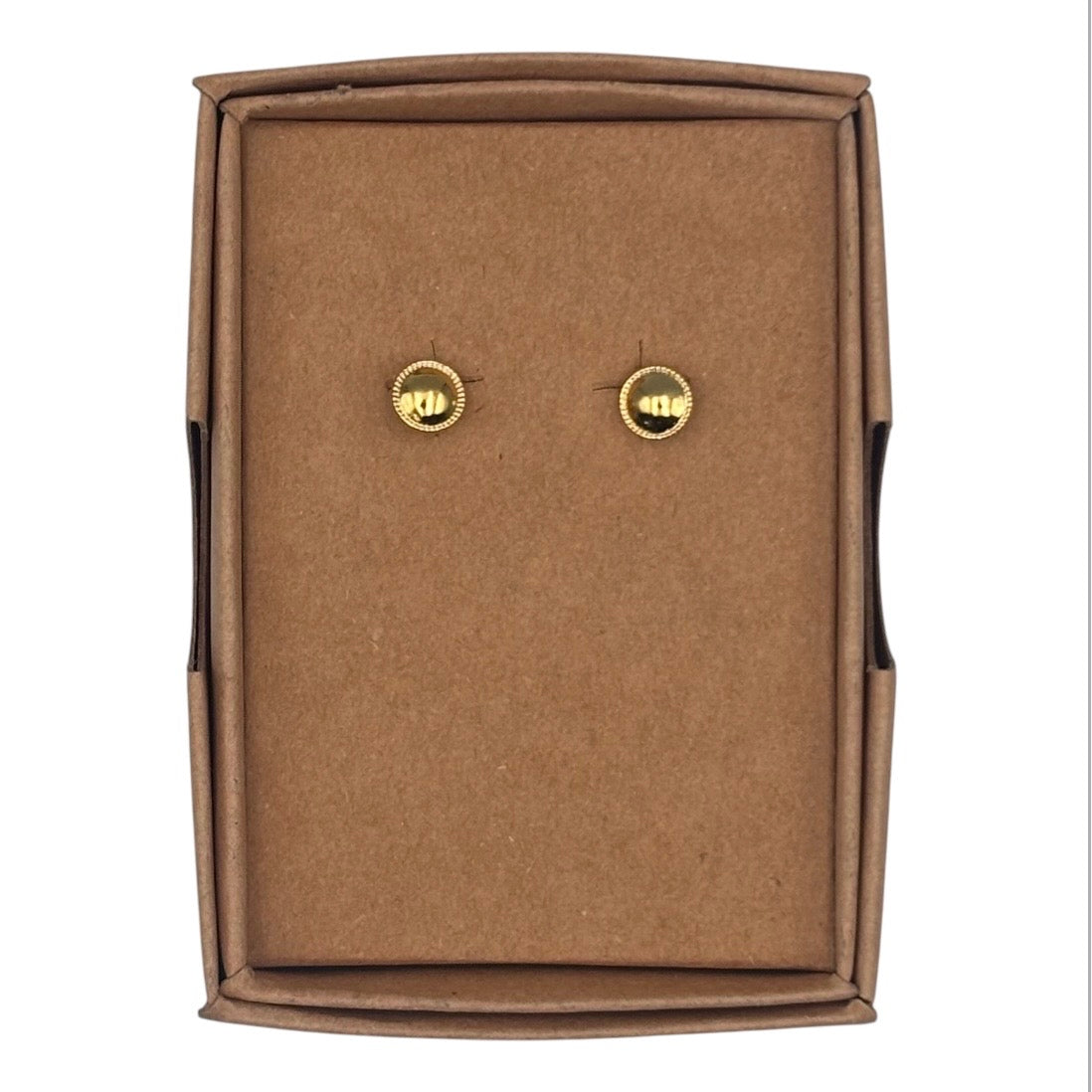 Gold Dome stud earrings