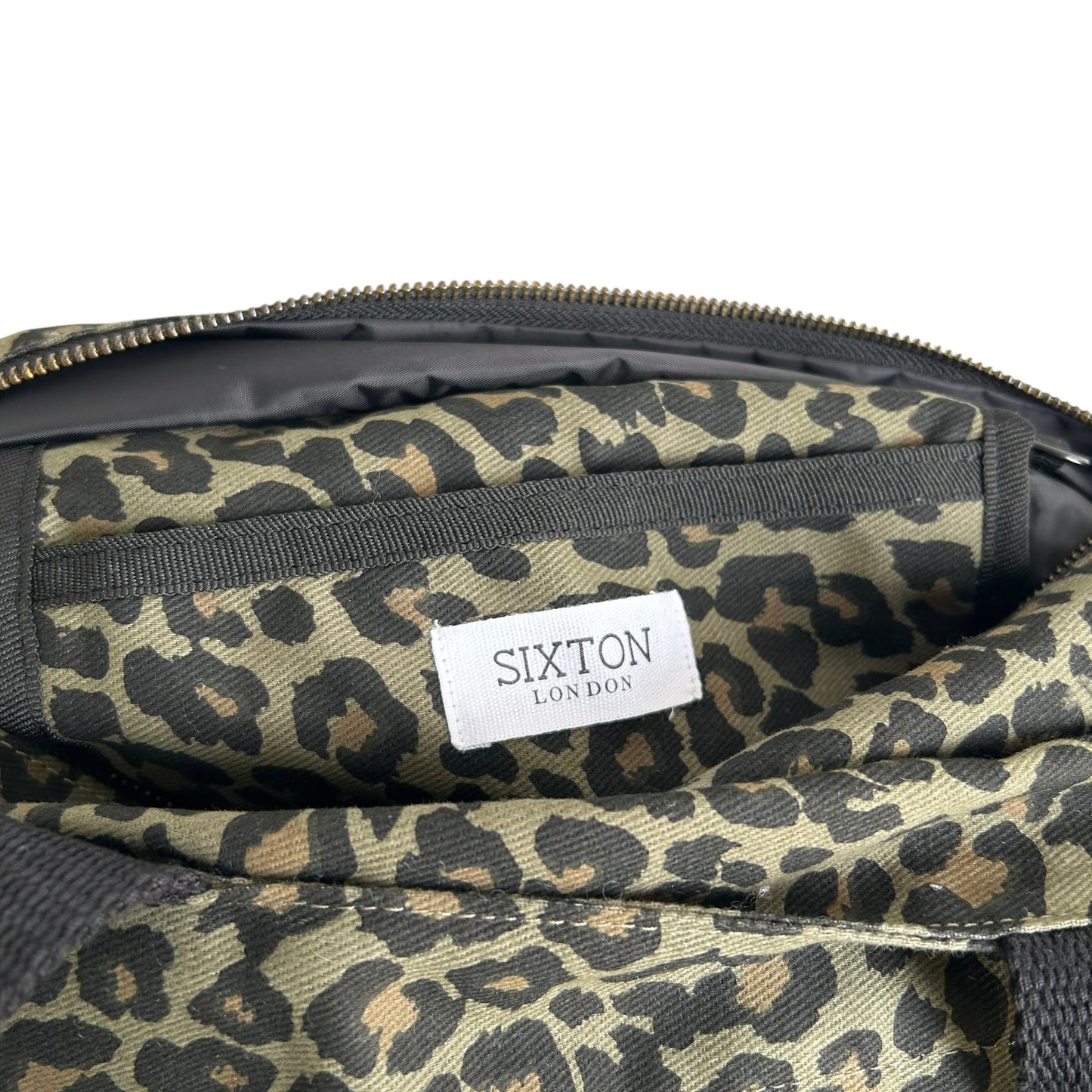 Green Leopard print tote bag - small