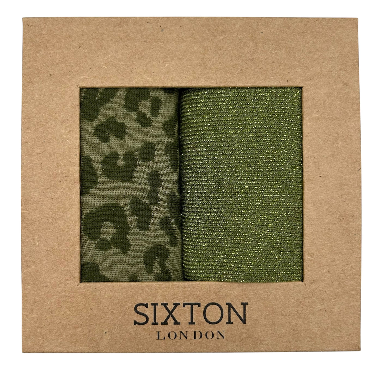 Ivy Leopard & Moss Vegas sock box duo