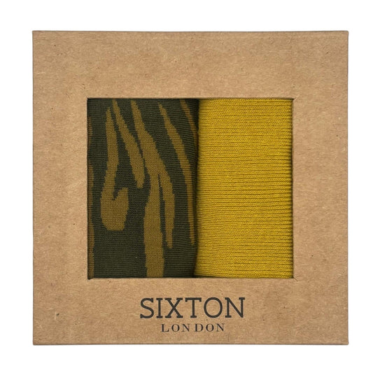 Ivy Savannah & Mustard Sienna sock box duo