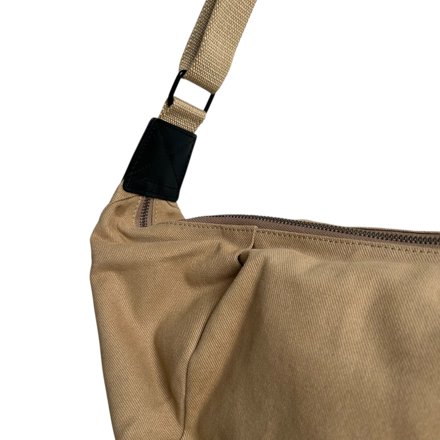 Brixton cross body sling bag - Sand cotton canvas - large