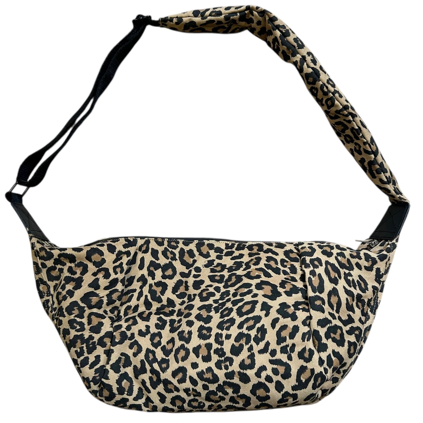 Brixton cross body sling bag - sand leopard print - large