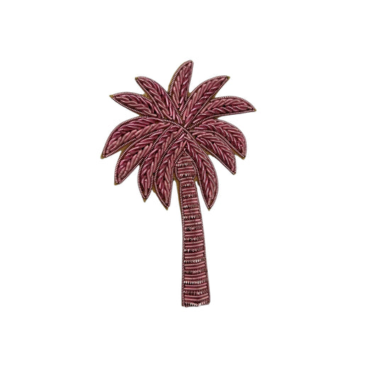 Pink Palm Tree brooch / pin