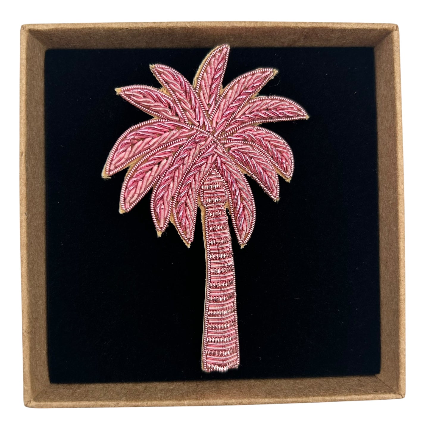 Pink Palm Tree brooch / pin