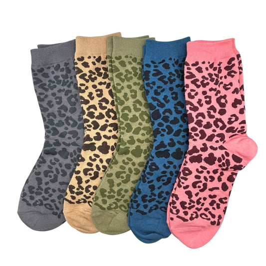 Leopard print socks