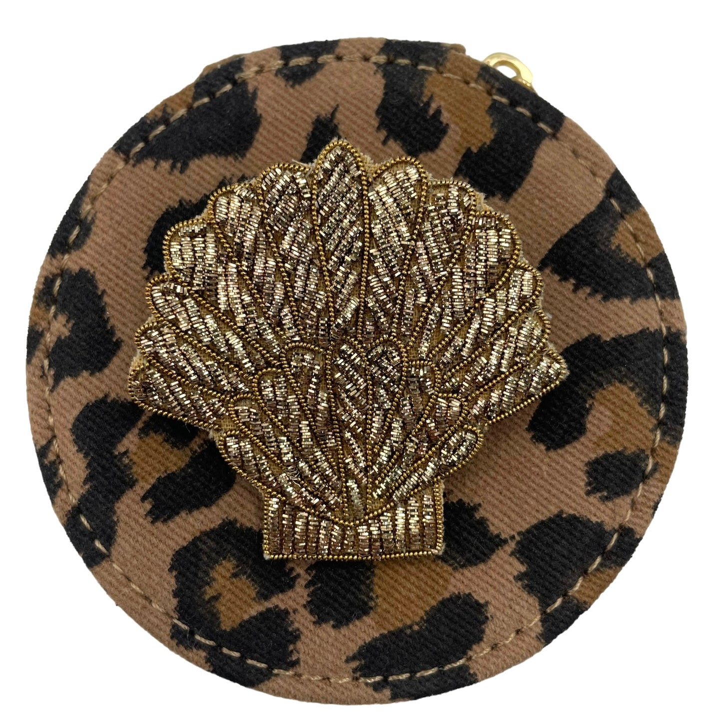 Jewellery travel pot leopard - shell