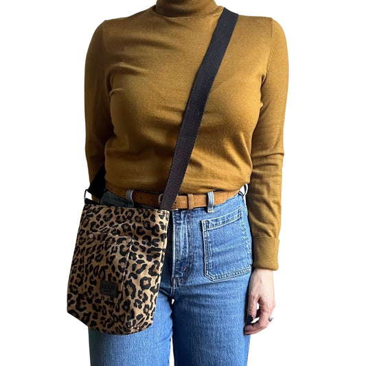 Lisbon city bag - sand leopard print