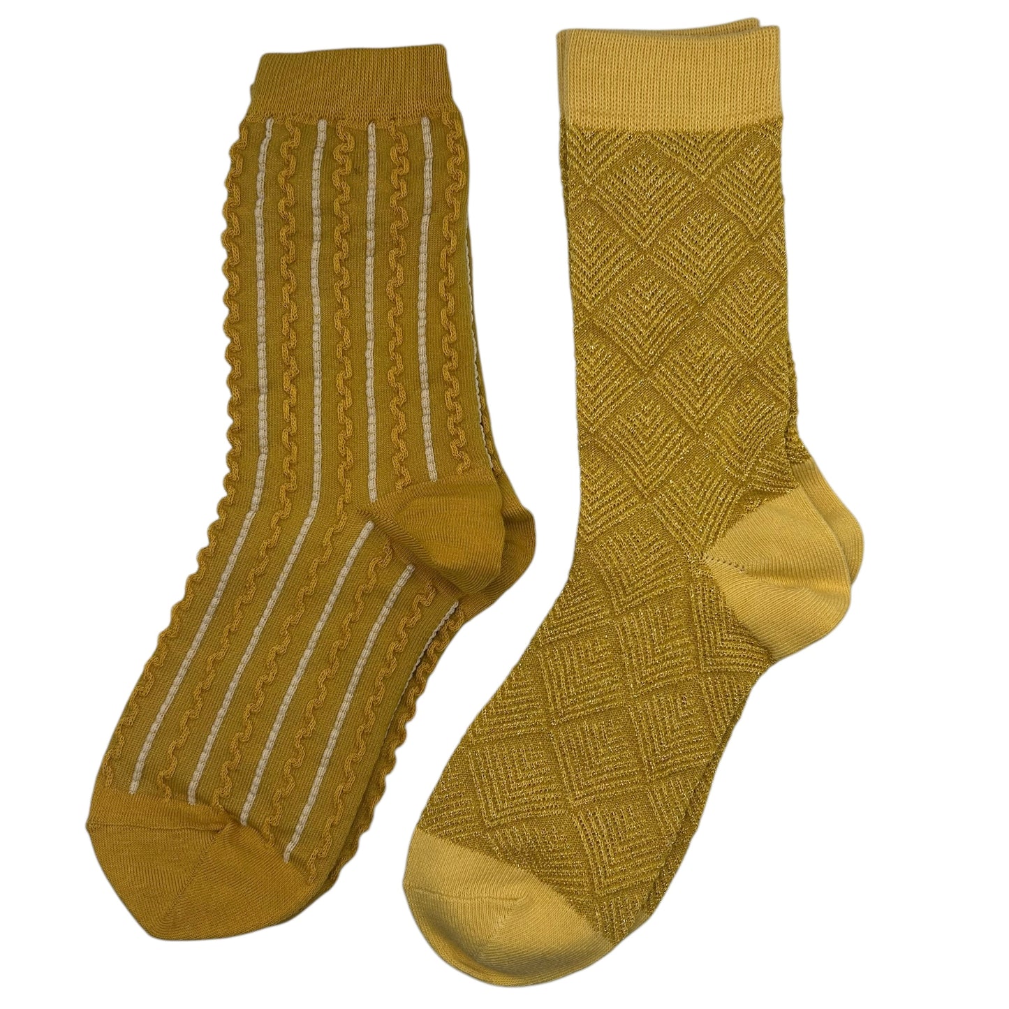 Lyon & Paris Sunshine sock box duo with embroidered brooch