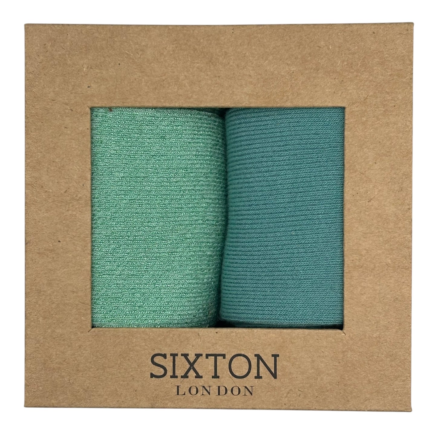 Mint Vegas & Ice Blue Sienna sock box duo