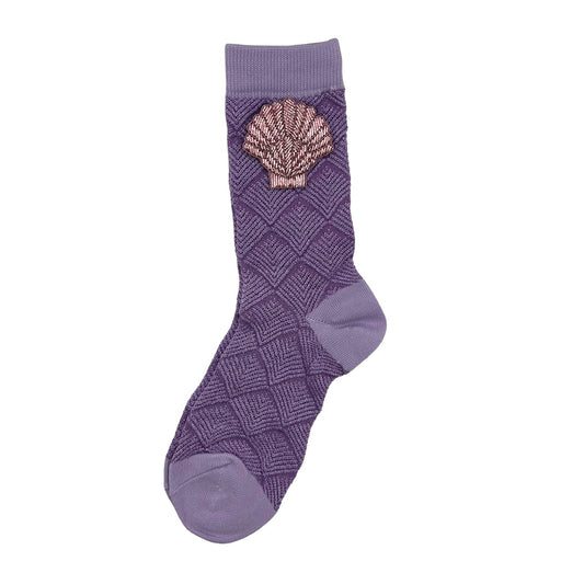 Paris socks in lilac with a pink shell