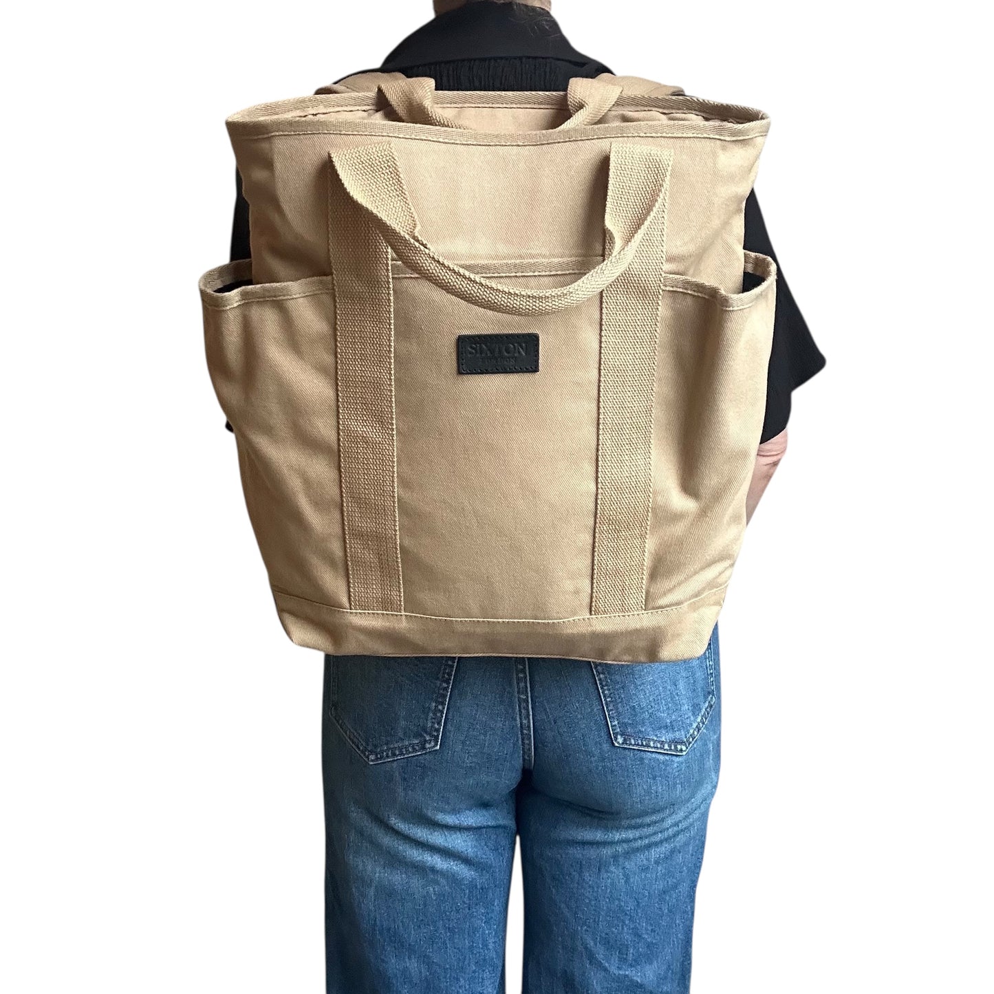 Backpack - Sand cotton canvas