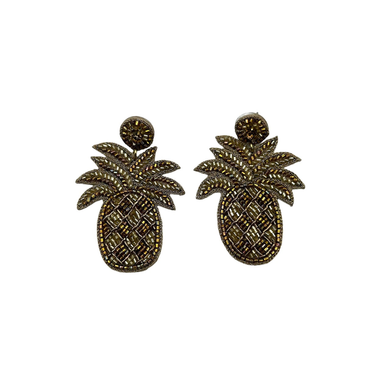 Gold pineapple earrings