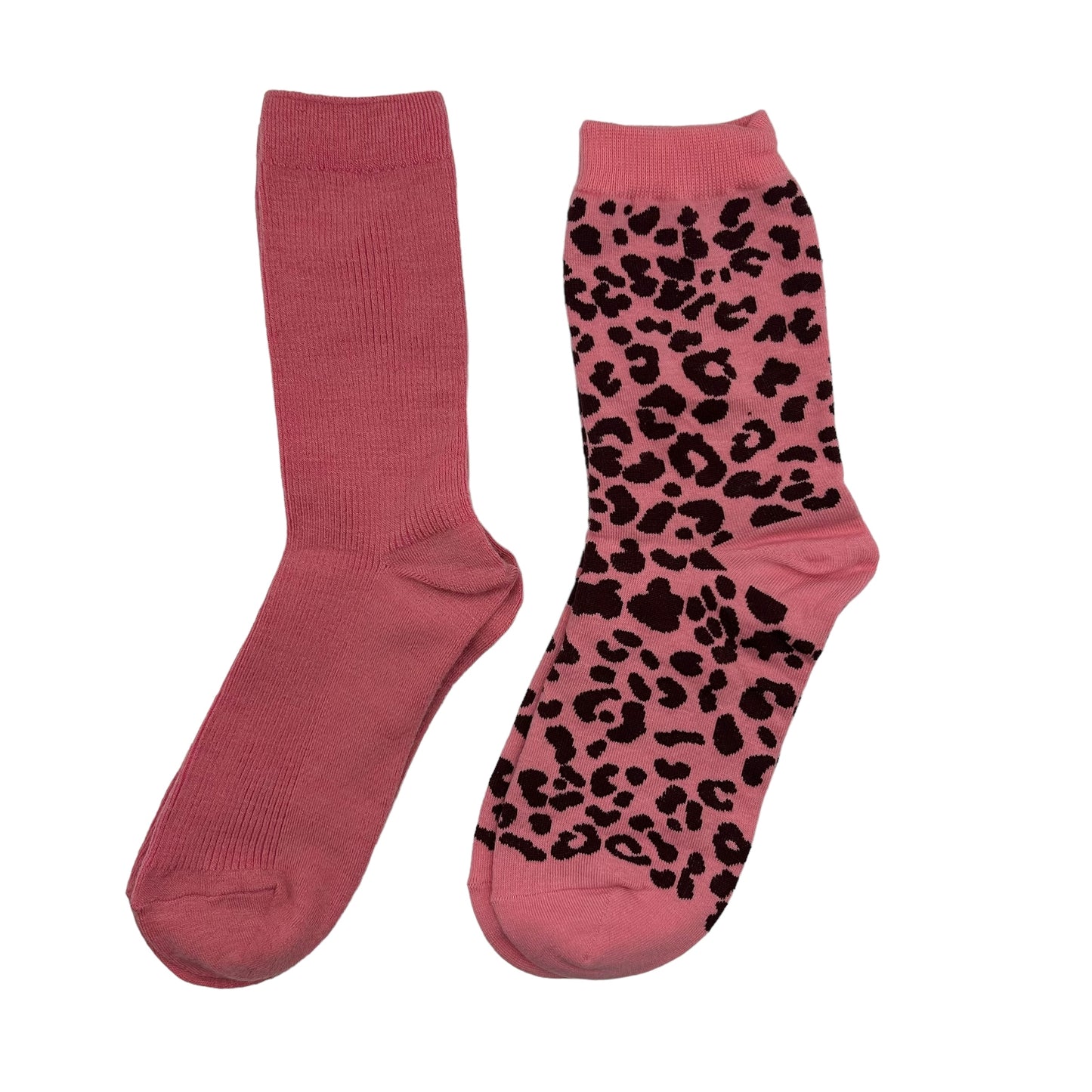 Pink Barcelona and leopard sock box duo with pin