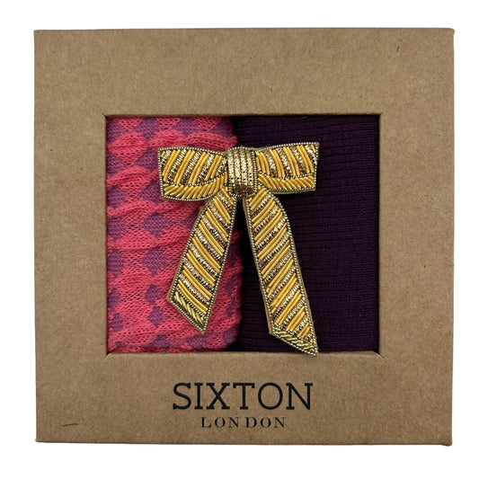 Pink Estoril & Purple sock box duo