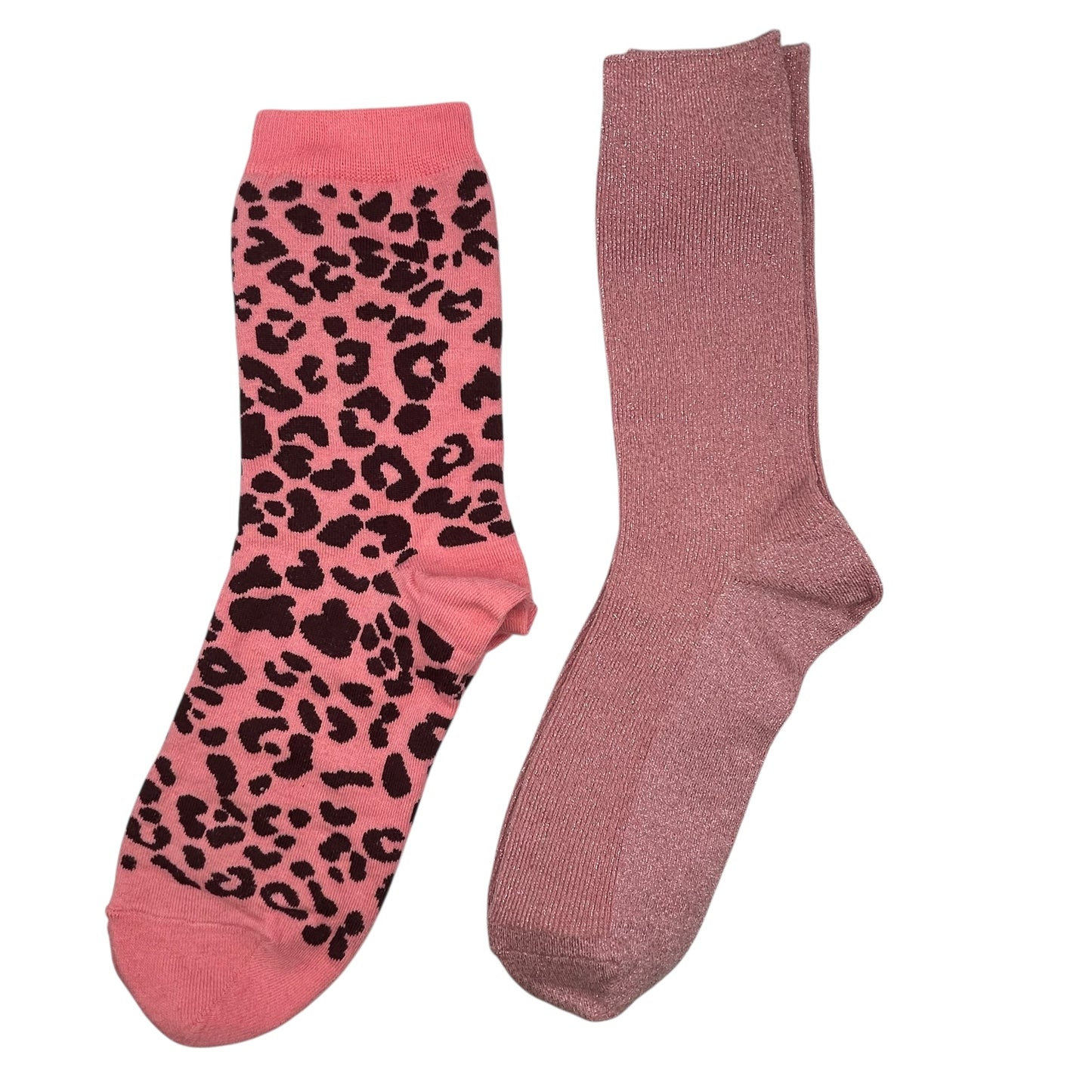 Pink Leopard & Pale Pink Vegas sock box duo