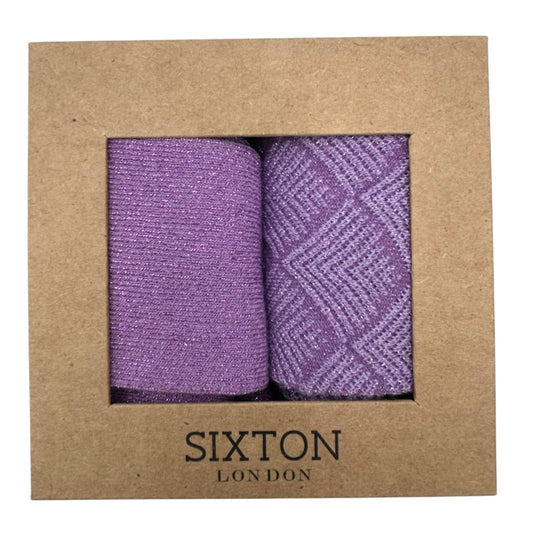Purple Vegas & Paris sock box duo