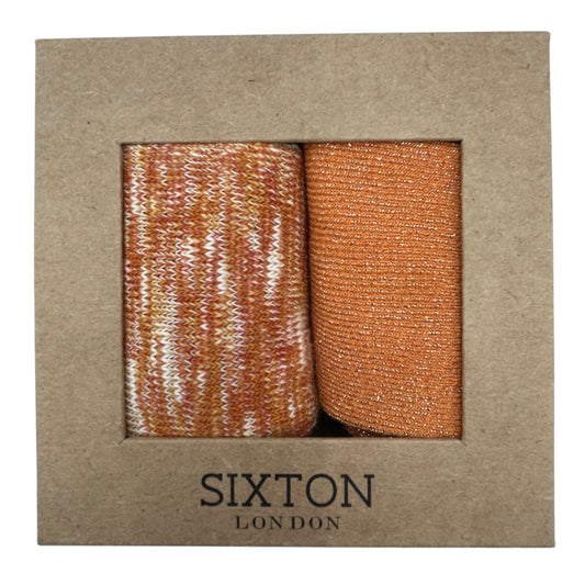 Rust Fargo & Orange Vegas sock box duo