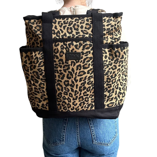 Backpack - sand leopard print
