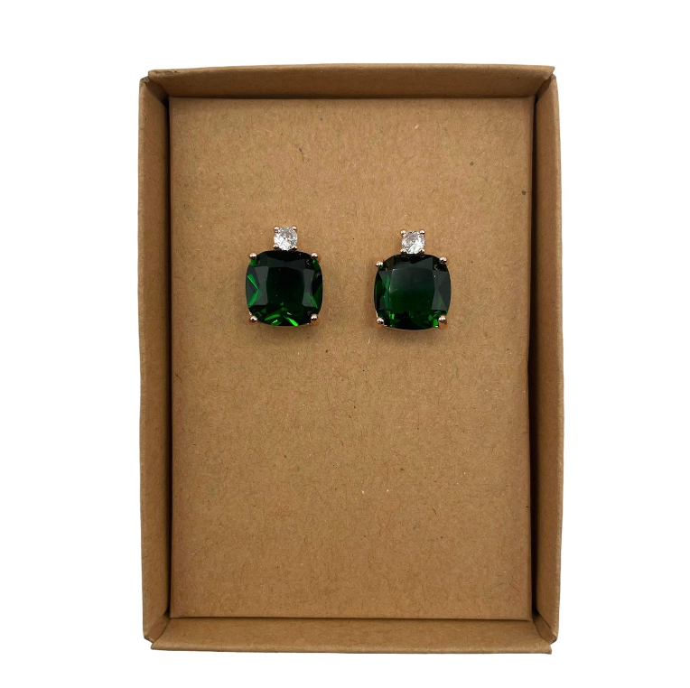 Emerald sparkle earrings