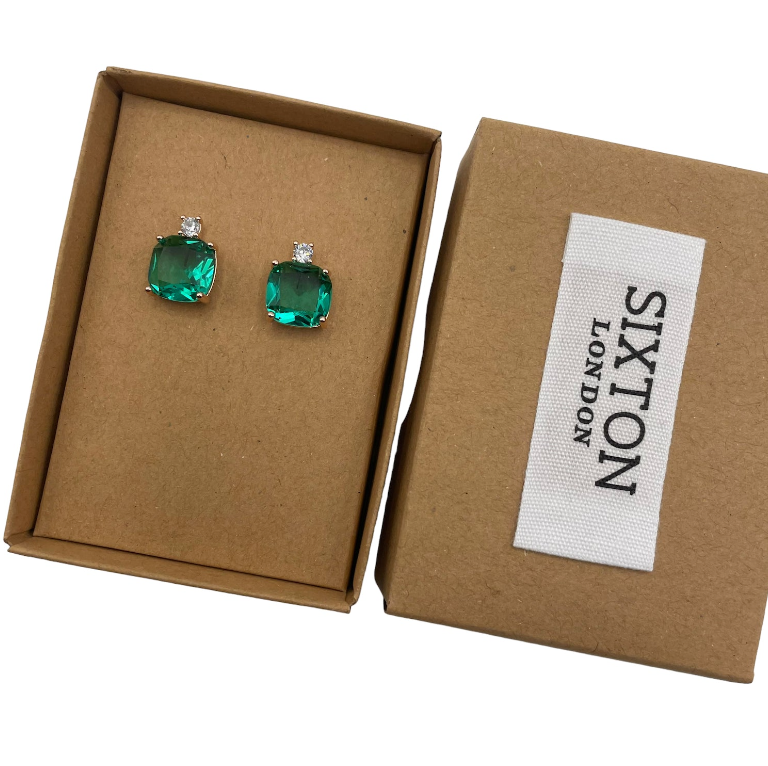 Aqua sparkle earrings