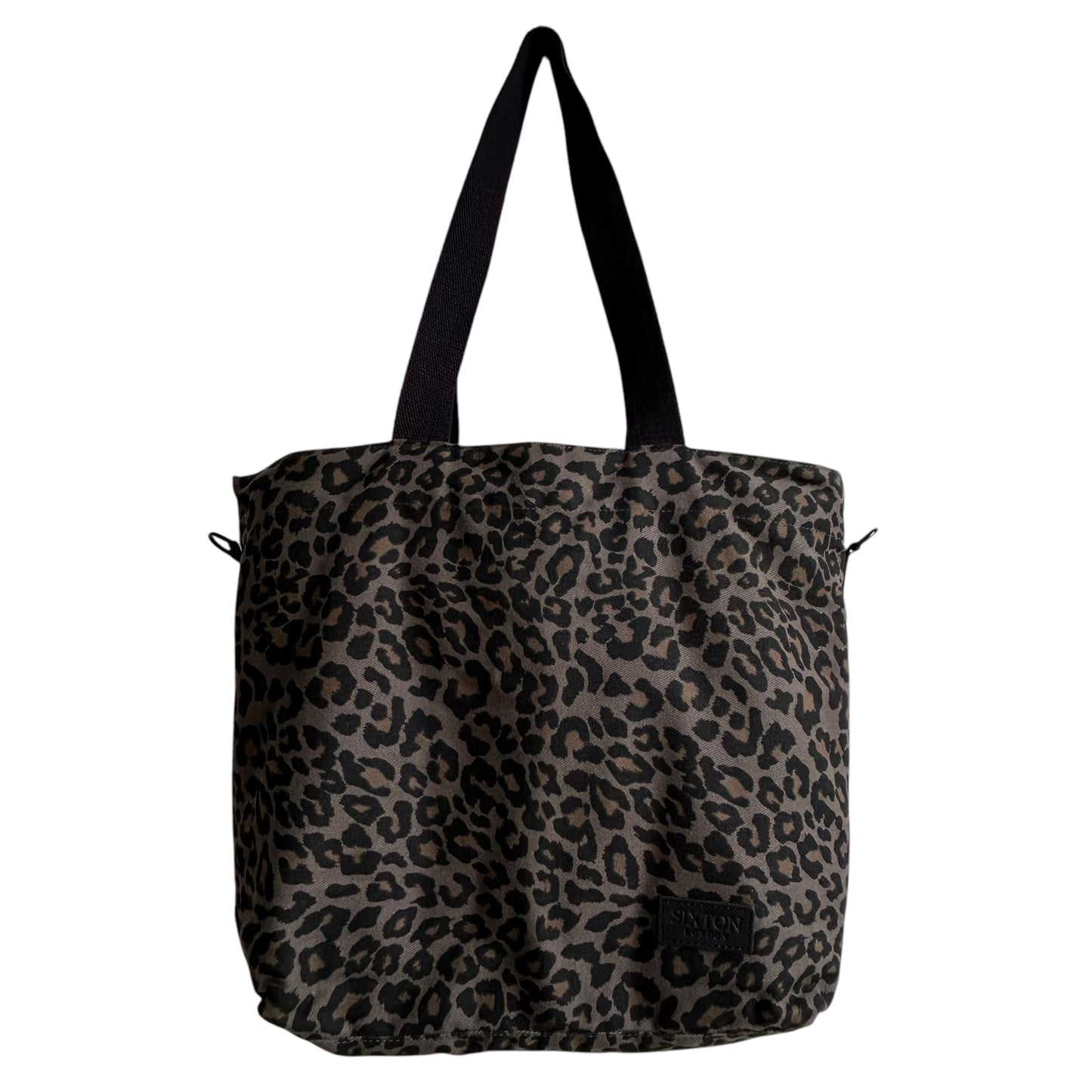 Grey Leopard print tote bag - small