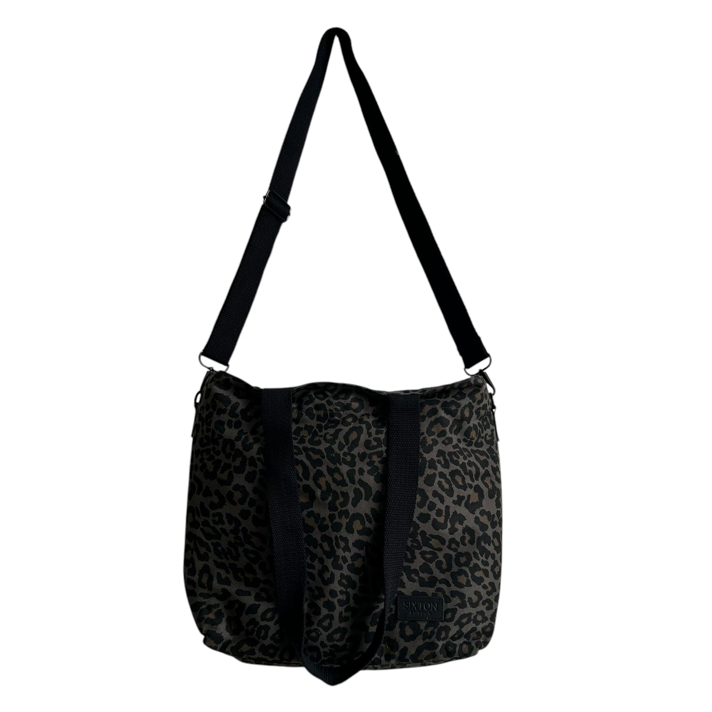 Grey Leopard print tote bag - small