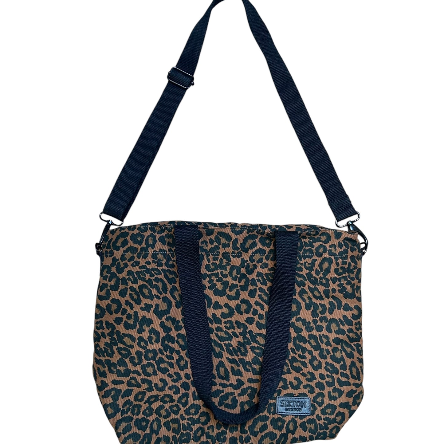 Brown Leopard print tote bag - small