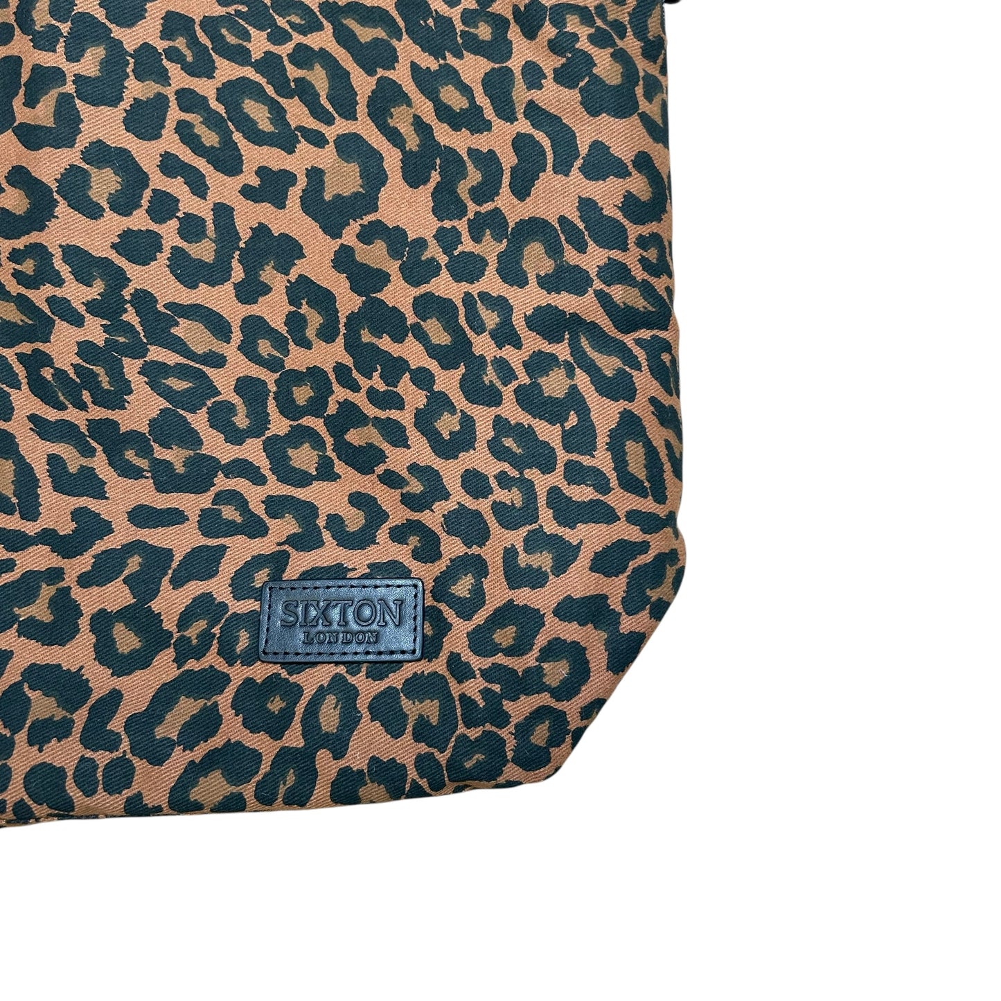 Brown Leopard print tote bag - small