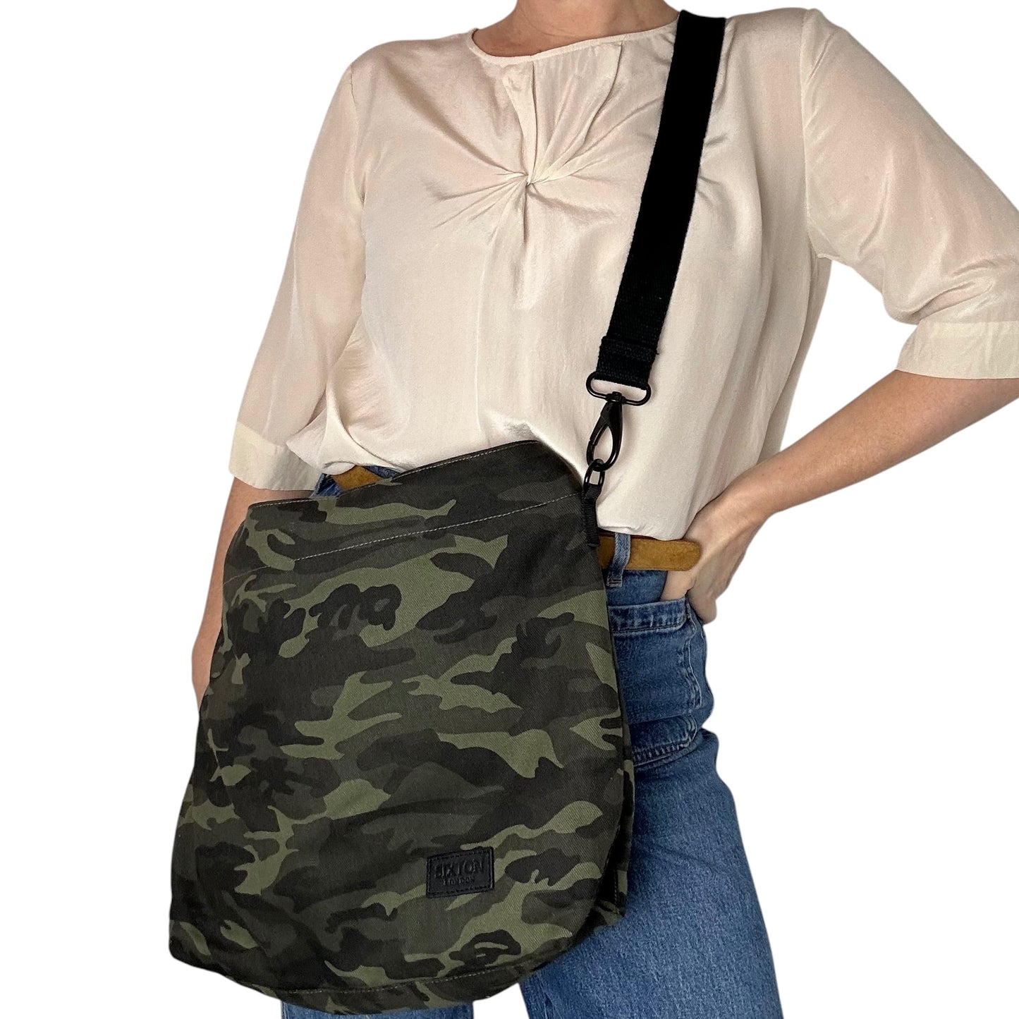 Camo print tote bag - small