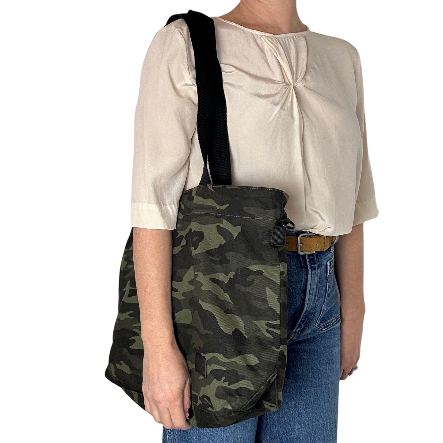 Camo print tote bag - small